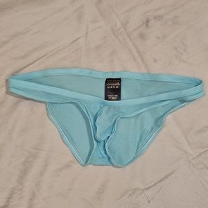 Aqua Green Muscleskins Men's Bikini Brief Swimsuit - Large